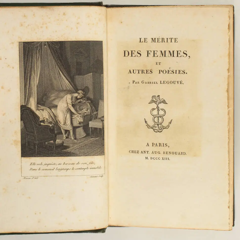 LEGOUVE - Le m&eacute;rite des femmes - Renouard, 1813 - figures - reliure de Thouvenin - Photo 2, livre ancien du XIXe si&egrave;cle