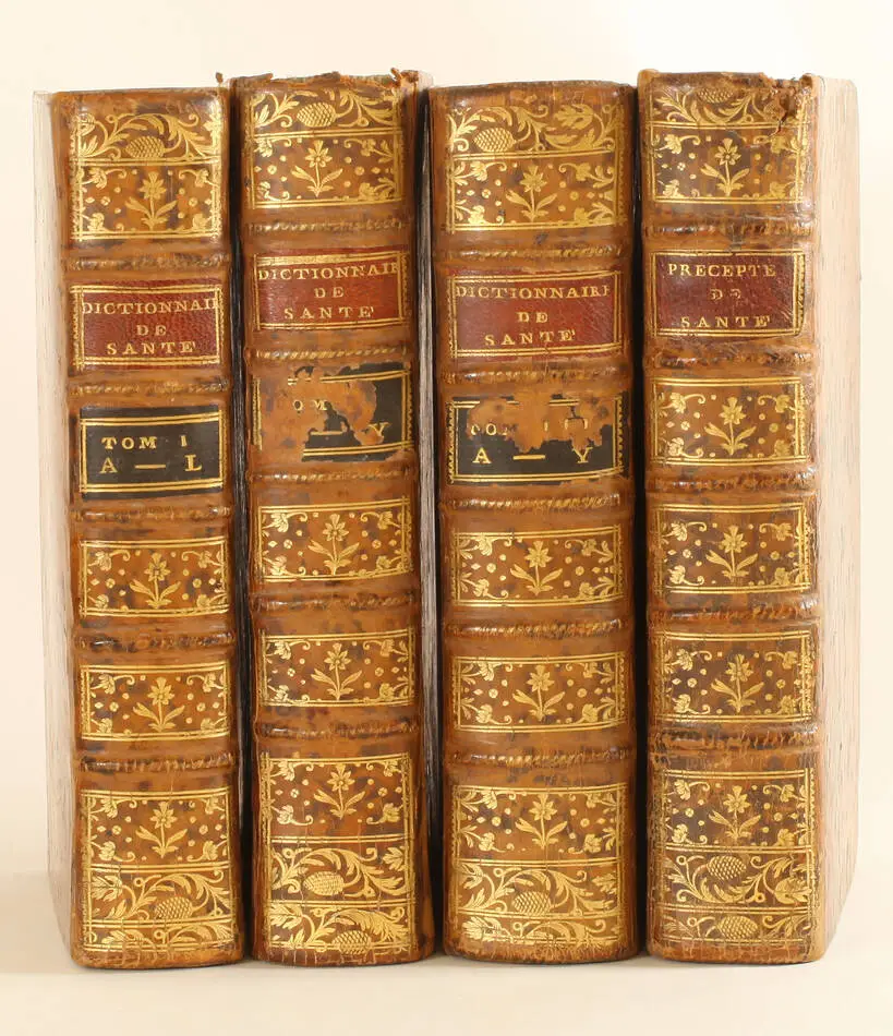 Dictionnaire portatif de sant&eacute; + chirurgie 1771-1772 + pr&eacute;ceptes - 4 volumes - Photo 0, livre ancien du XVIIIe si&egrave;cle