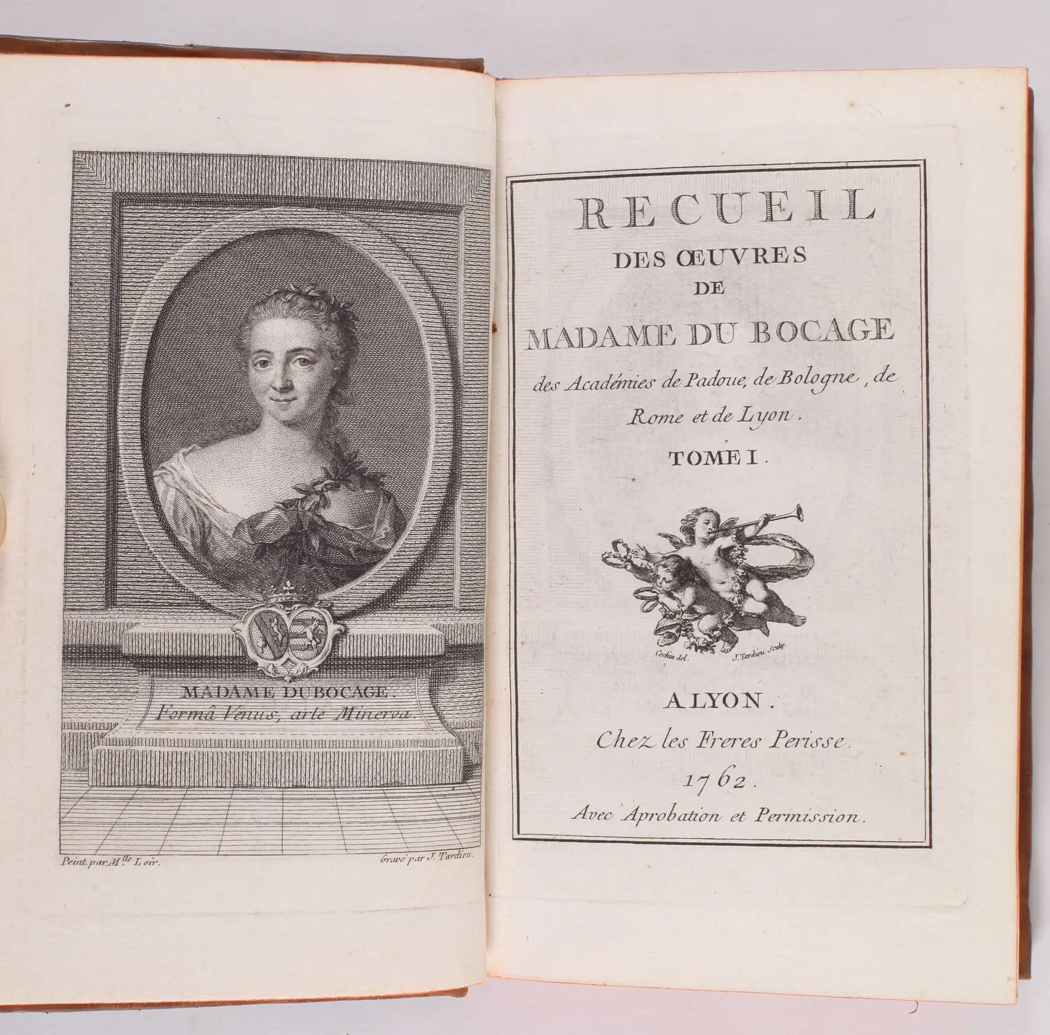 DU BOCAGE - Recueil des oeuvres de Mme du Bocage - 1762 - 3 volumes - Photo 1, livre ancien du XVIIIe si&egrave;cle
