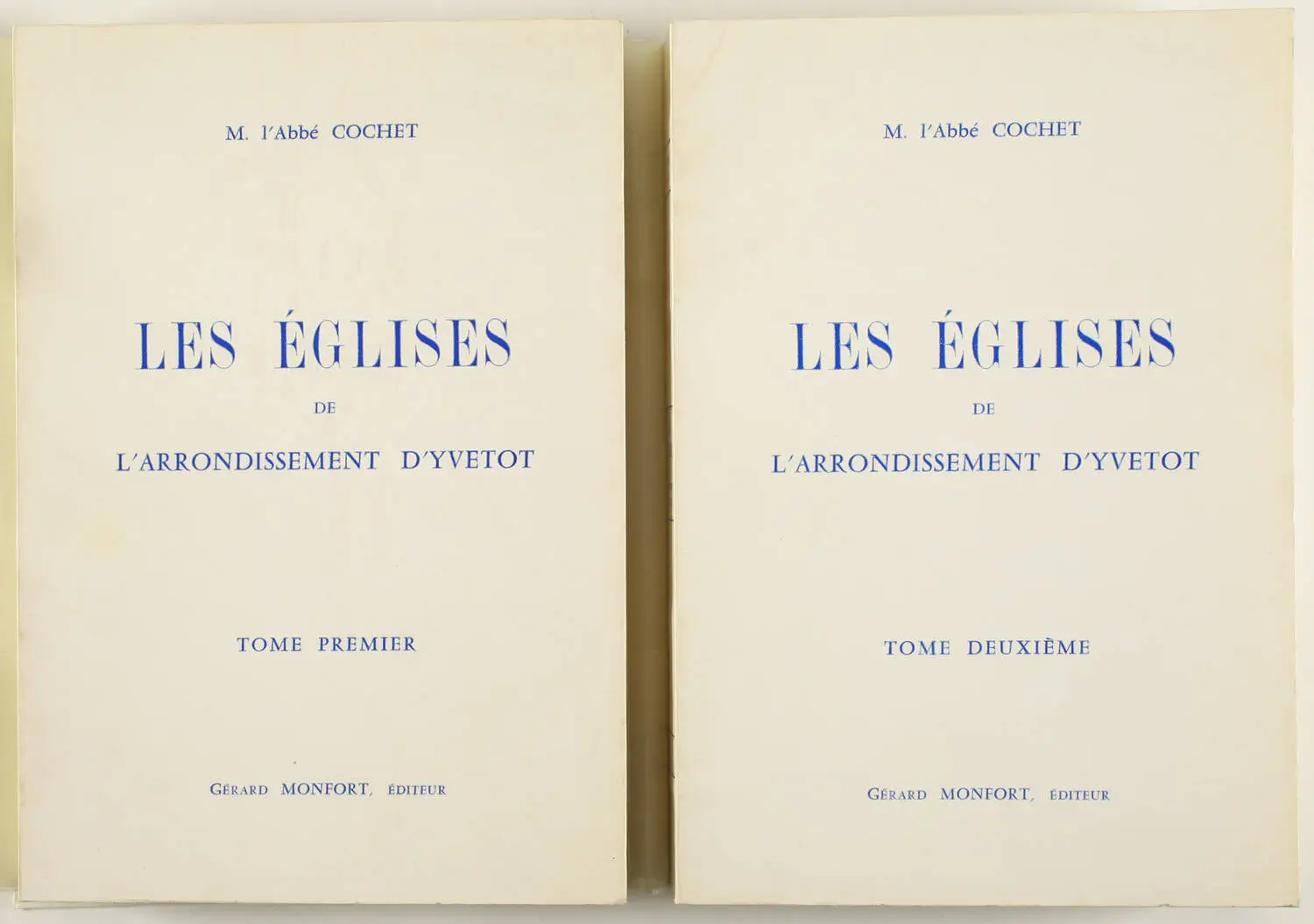 COCHET - Les &eacute;glises de l arrondissement d Yvetot - 2 volumes - Photo 0, livre rare du XXe si&egrave;cle