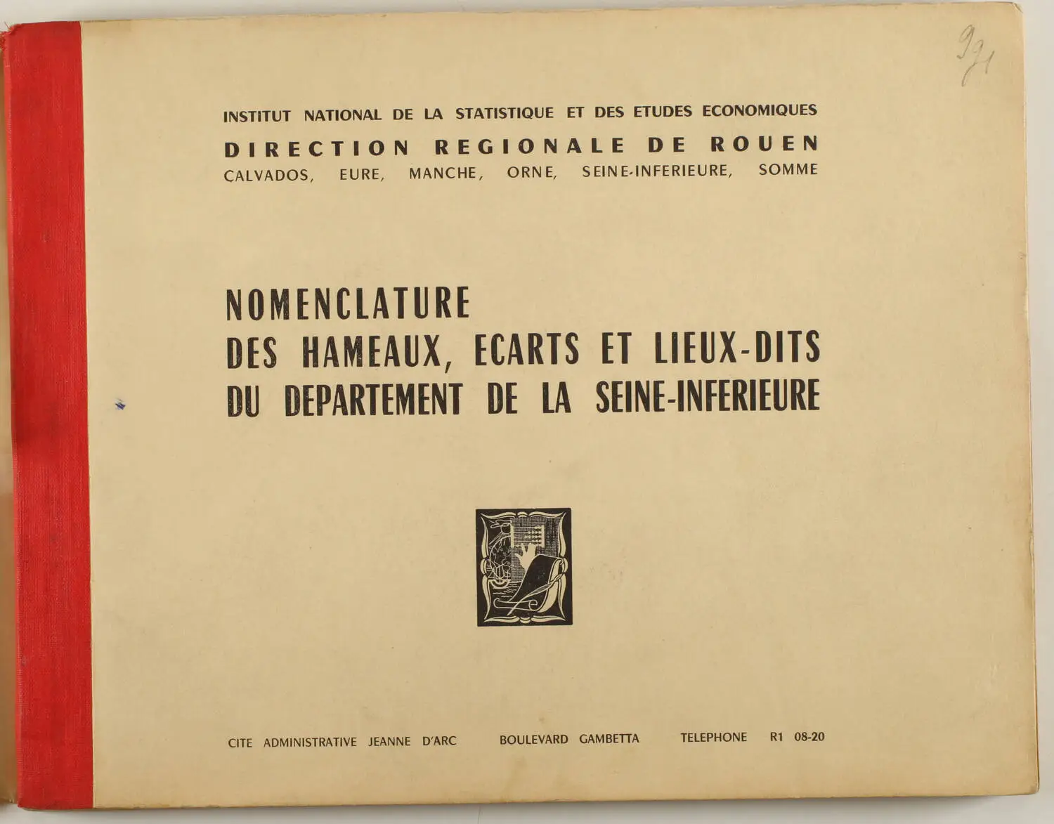 [Normandie - Seine-Maritime] Nomenclature des hameaux, &eacute;carts ... 1953 - Photo 0, livre rare du XXe si&egrave;cle