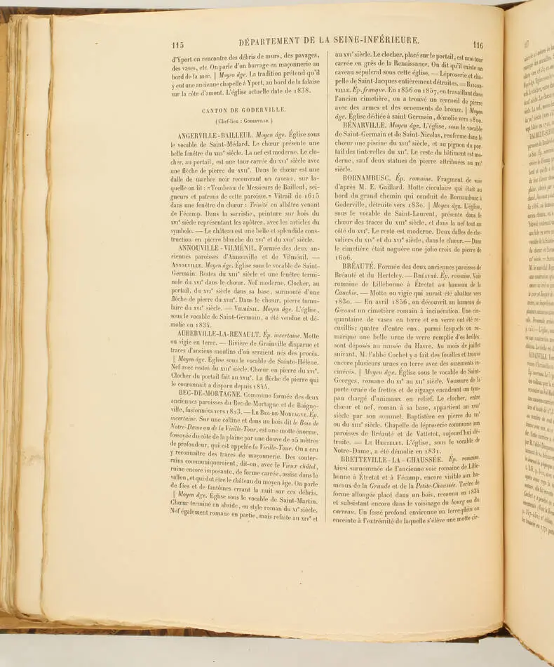 [Normandie] COCHET R&eacute;pertoire arch&eacute;ologique de la Seine-Inf&eacute;rieure - 1871 - Photo 2, livre rare du XIXe si&egrave;cle