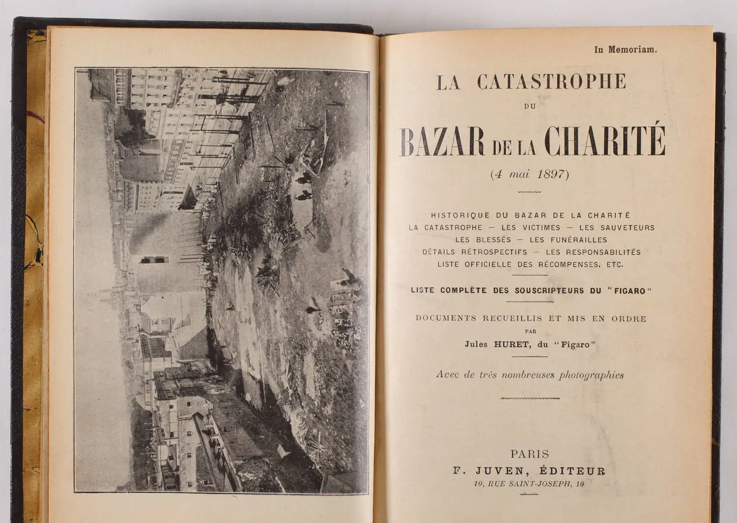 HURET La Catastrophe du Bazar de la Charit&eacute; (4 mai 1897) - Juven - Photo 0, livre rare du XIXe si&egrave;cle