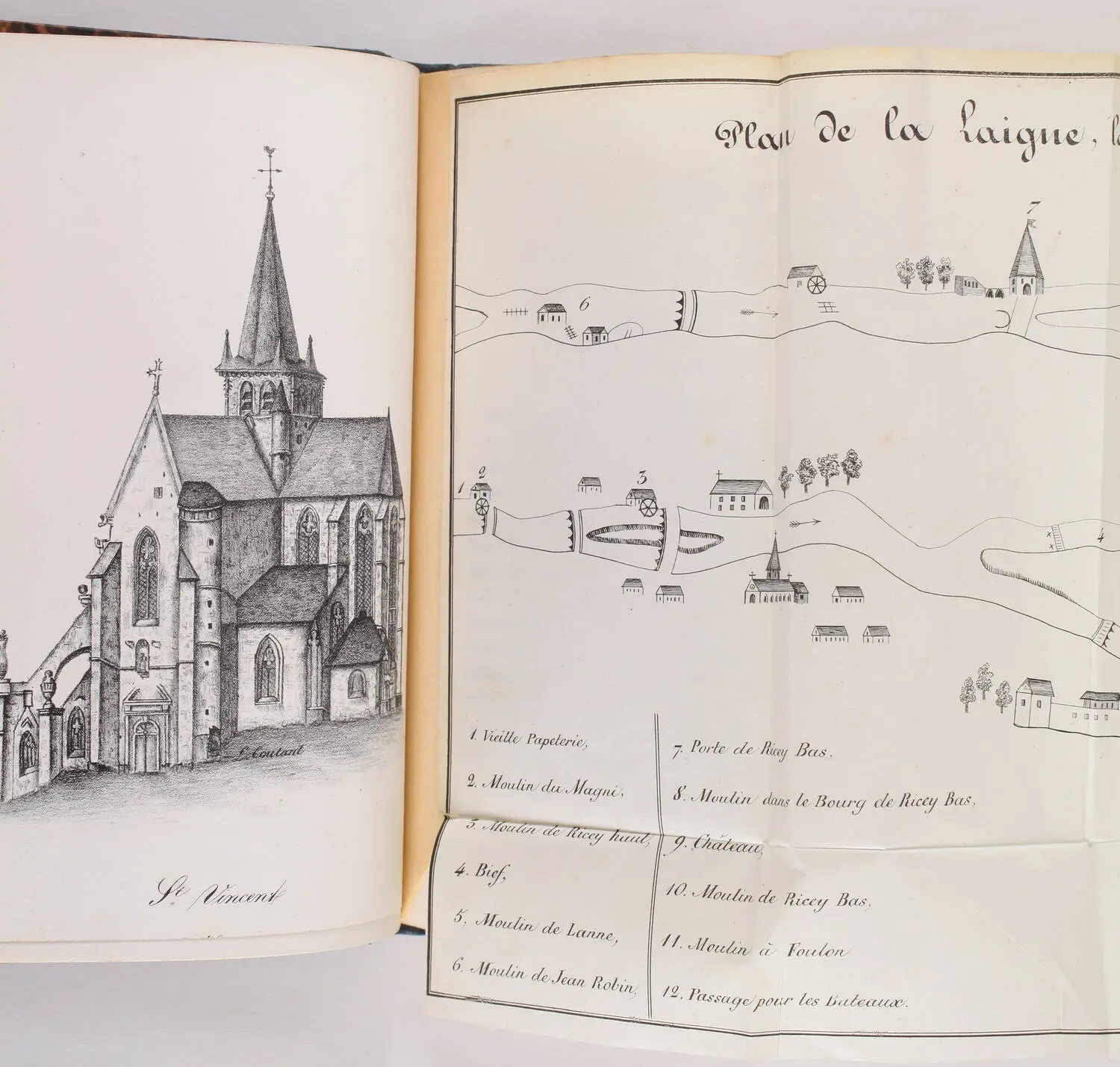 COUTANT - Notes et pi&egrave;ces historiques sur les Riceys 1840 - Lithographies - Photo 3, livre rare du XIXe si&egrave;cle
