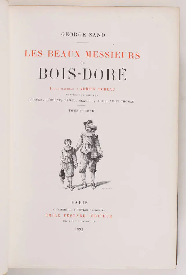 SAND Les beaux messieurs de Bois-Doré - 1892 - Illustré - Reliure de Pagnant 2 v - Photo 3, livre rare du XIXe siècle