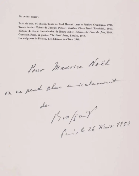 . Brassaï, livre rare du XXe siècle