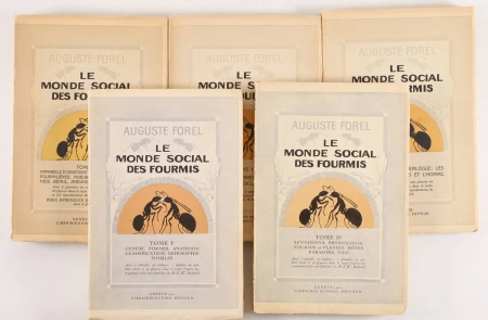 FOREL - Le monde social des fourmis 1921-23 - 5 volumes - EO - Photo 1, livre rare du XXe si&egrave;cle