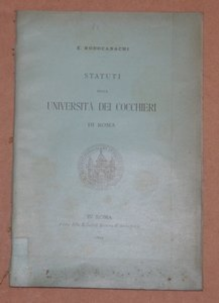 RODOCANACHI - Statuts des cochers de Rome - 1892 - Photo 1, livre rare du XIXe siècle