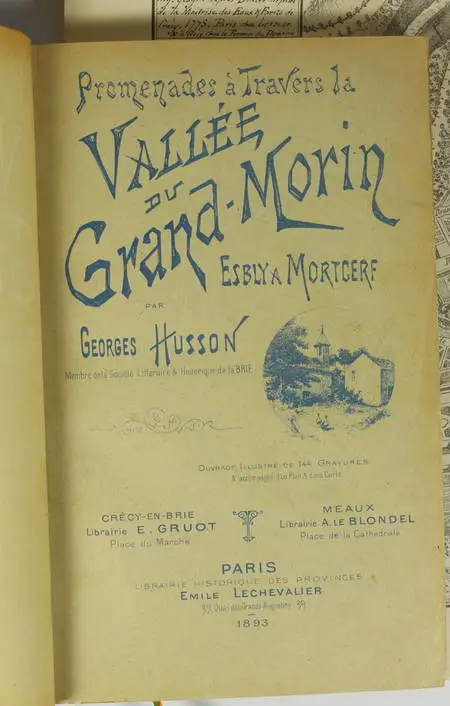 Photo livre n°2. HUSSON Georges. Promenades à travers la vallée, livre rare du XIXe siècle