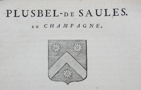 Hozier - Généalogie Plusbel de Saules - 1741 - Champagne - Photo 0, livre ancien du XVIIIe siècle