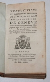 Constitutions de St François de Sales éveque de Genève - Annecy - 1773 - Photo 1 - livre de bibliophilie
