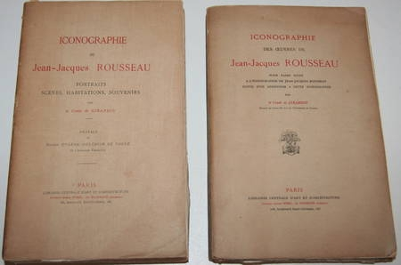 Girardin - Iconographie de Jean-Jacques Rousseau - 2 volumes - Envoi (1908-1910) - Photo 0, livre rare du XXe siècle