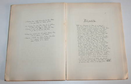 [Fac-simile du Manuscrit] SAMAIN (Charles) - Polyphème - Messein, 1921 - Photo 0, livre rare du XXe siècle
