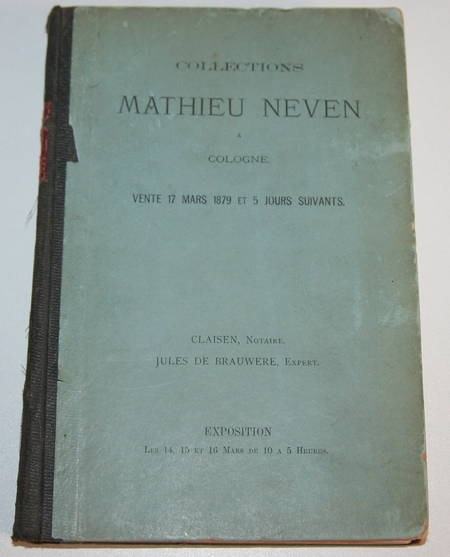 Photo livre n°2. BRAUWERE Jules de. Catalogue de tableaux des écoles, livre rare du XIXe siècle