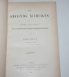 [Droit] Jolly - Les seconds mariages. Etude historique - 1896 - Relié - Envoi - Photo 2, livre rare du XIXe siècle