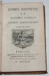 Comes rusticus ex optimis latinae linguae scriptoribus excerptus - 1708 - Photo 0, livre ancien du XVIIIe siècle