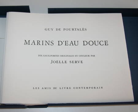 Photo livre n°2. POURTALES Guy de. Marins d'eau douce, livre rare du XXe siècle