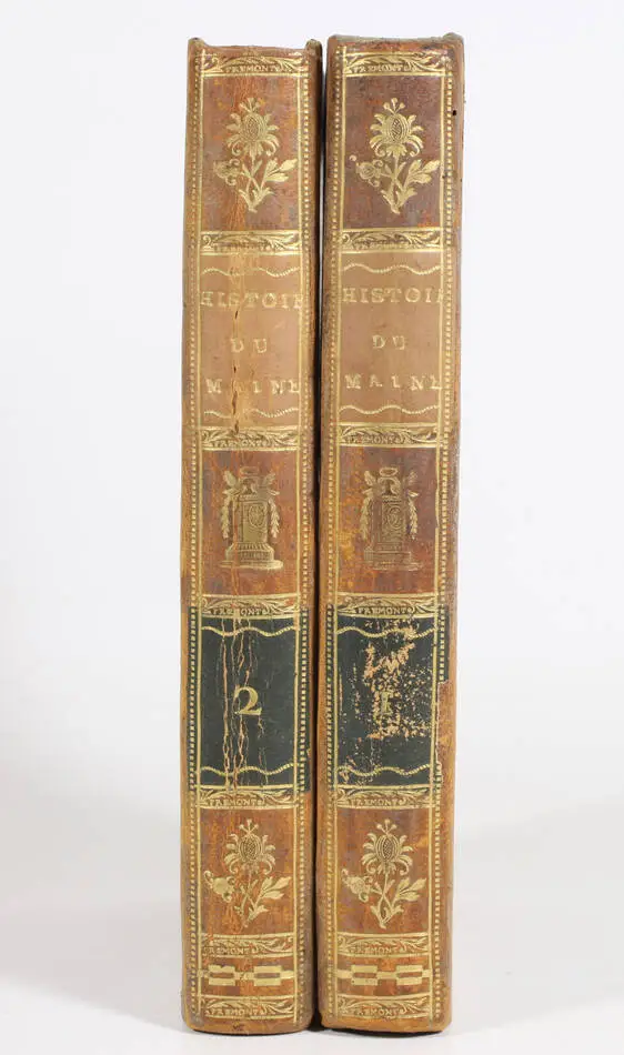 RENOUARD - Essais historiques sur le Maine 1811 Reliure signée du doreur Frémont - Photo 2, livre ancien du XIXe siècle