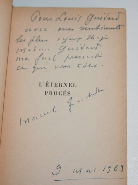 Photo livre n°1. JOUHANDEAU Marcel. L'éternel procès, livre rare du XXe siècle