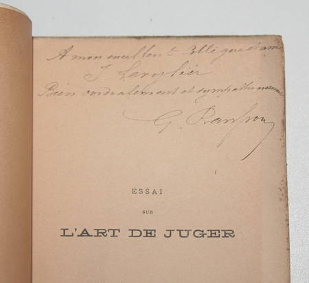 Ransson - Essai sur l'art de juger - 1912 - Dédicace - Photo 0 - livre moderne