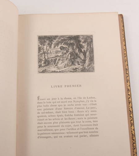 LONGUS - Daphnis et Chloé - Lemonnyer - 1878 - plein chagrin - gravures - Photo 5, livre rare du XIXe siècle