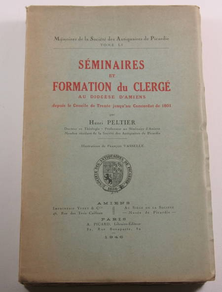 Photo livre n°1. PELTIER Chanonie. Séminaires et formation du clergé, livre rare du XXe siècle