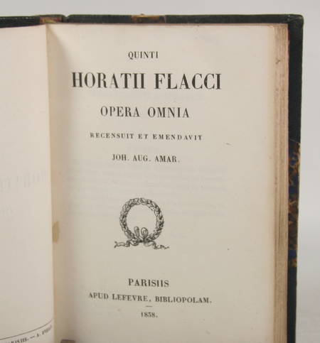 Horace - Quinti Horatii Flacci. Opera omnia 1838 - Amar du Rivier - Petit format - Photo 1, livre rare du XIXe siècle