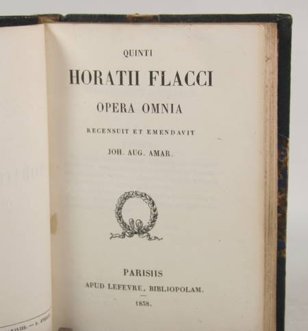 Photo livre n°2. HORACE. Quinti Horatii Flacci Opera omnia, livre rare du XIXe siècle