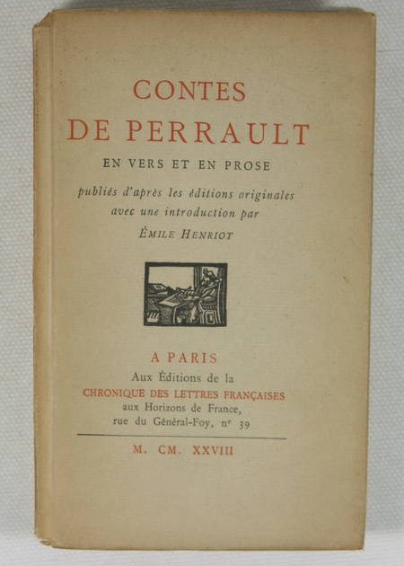 Contes de Charles PERRAULT en vers et en prose - 1928 - Numéroté sur Arches - Photo 0, livre rare du XXe siècle