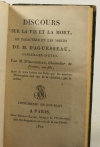 Discours sur la vie et la mort le caractère et les moeurs de M d AGUESSEAU 1812 - Photo 1, livre ancien du XIXe siècle