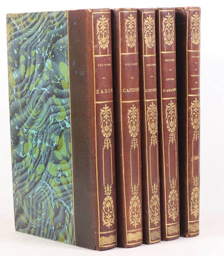 VOLTAIRE - Romans de Voltaire - 1878 - Eaux-fortes de Laguillermie - 5 volumes - Photo 0, livre rare du XIXe siècle