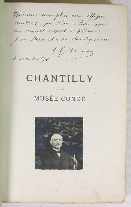 MACON - Chantilly et le musée Condé 1910 Envoi + photo de l'auteur - 1/25 holl. - Photo 0, livre rare du XXe siècle