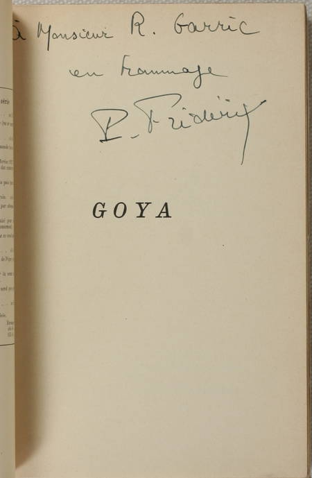 FREDERIX - Goya - 1928 - Illustrations - Envoi - Photo 0, livre rare du XXe siècle