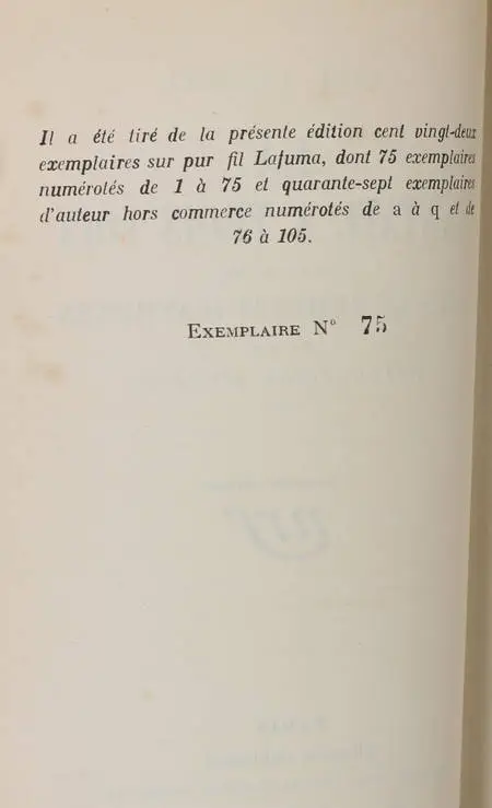 CLAUDEL La cantate à trois voix - Sous le rempart d'Athènes 1931 - 1/122 Lafuma - Photo 0, livre rare du XXe siècle