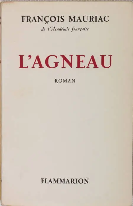 François MAURIAC - L'agneau - 1954 - Sur Alfa - Photo 0 - livre moderne