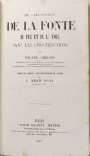 HODGKINSON et FAIRBAIRN - La fonte de fer - 1857 - Photo 3, livre rare du XIXe siècle