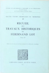 Ferdinand LOT - Recueil des travaux historiques de Ferdinand. III - 1973 - Photo 0, livre rare du XXe siècle