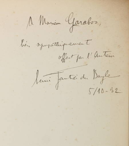 GAUTIER du BAYLE - Faste - Poèmes - 1932 - EO / vélin chiffon de Corvol - Envoi - Photo 0 - livre de collection