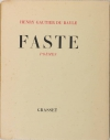 GAUTIER du BAYLE - Faste - Poèmes - 1932 - EO / vélin chiffon de Corvol - Envoi - Photo 1 - livre de collection