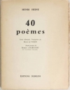 HEINE - 40 poèmes - Texte allemand - Traduction de Diane de Vogüé - 1956 - Photo 1, livre rare du XXe siècle