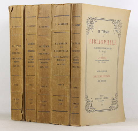CARTERET Trésor du bibliophile. Livres illustrés 1875-1945 - 1/150 gd. vélin 5v. - Photo 1, livre rare du XXe siècle
