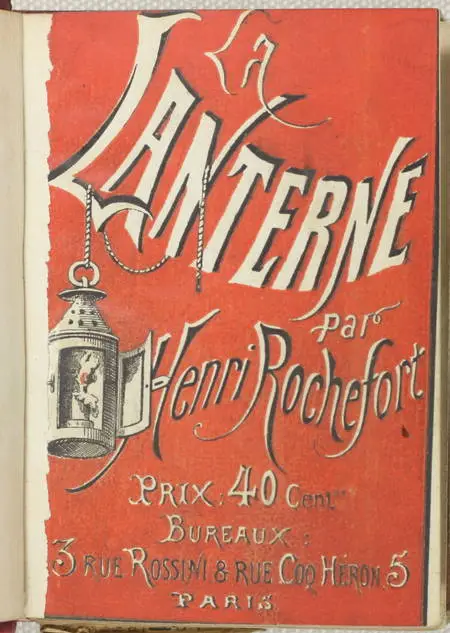 Henri ROCHEFORT - La lanterne - 1868 - 3 volumes - 1 à 30 + portait - Photo 2, livre rare du XIXe siècle