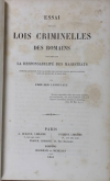 Edouard LABOULAYE - Essai sur les lois criminelles des romains - 1845 - Relié - Photo 1, livre rare du XIXe siècle