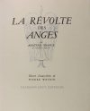 Anatole FRANCE La révolte des anges 1946 eaux fortes de Pierre Watrin + 2 suites - Photo 1 - livre d occasion