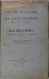 Emmanuel PERRIN - Accusation en droit romain et en droit français - Thèse - 1879 - Photo 0, livre rare du XIXe siècle