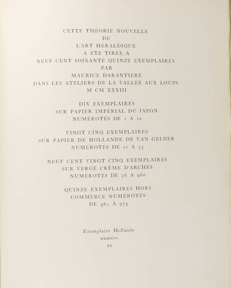 GHEUSI - Le blason, art héraldique et science des armoiries 1933 - 1/25 hollande - Photo 2, livre rare du XXe siècle