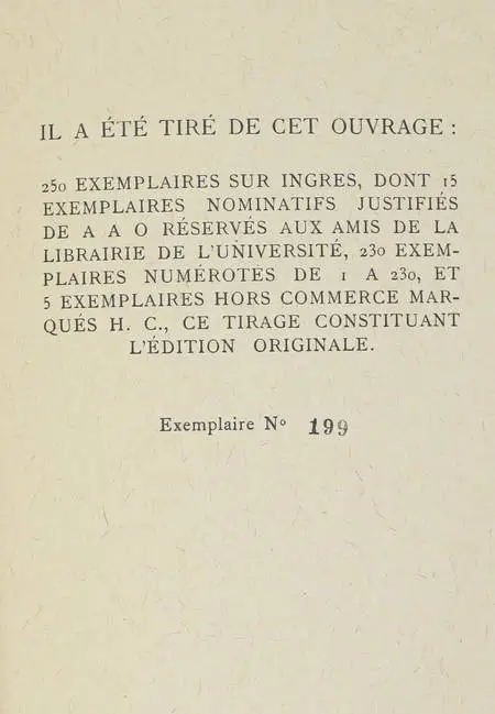 Pierre EMMANUEL - La colombe - 1942 - EO numérotée sur papier Ingres - Photo 0, livre rare du XXe siècle