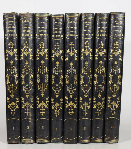 Voyages autour du Monde et naufrages célèbres 1843 - Planches couleurs - 8 v - Photo 0, livre rare du XIXe siècle