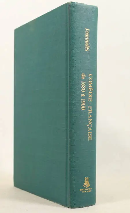 JOANNIDES - La comédie-française de 1680 à 1900. Dictionnaire général - 1971 - Photo 0, livre rare du XXe siècle