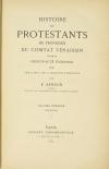 ARNAUD - Histoire des protestants de Provence, du Comtat Venaissin ... - 1884 - Photo 1 - livre du XIXe siècle